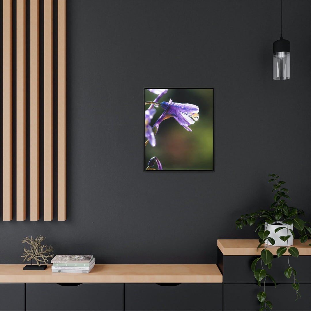 Purple Droplets - Canvas with Frame - Visiting This World