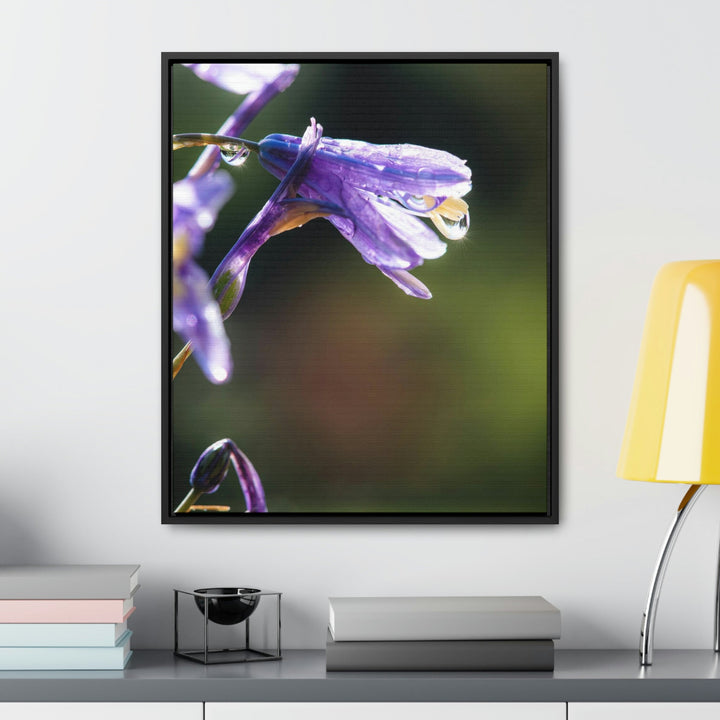 Purple Droplets - Canvas with Frame - Visiting This World