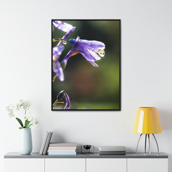 Purple Droplets - Canvas with Frame - Visiting This World