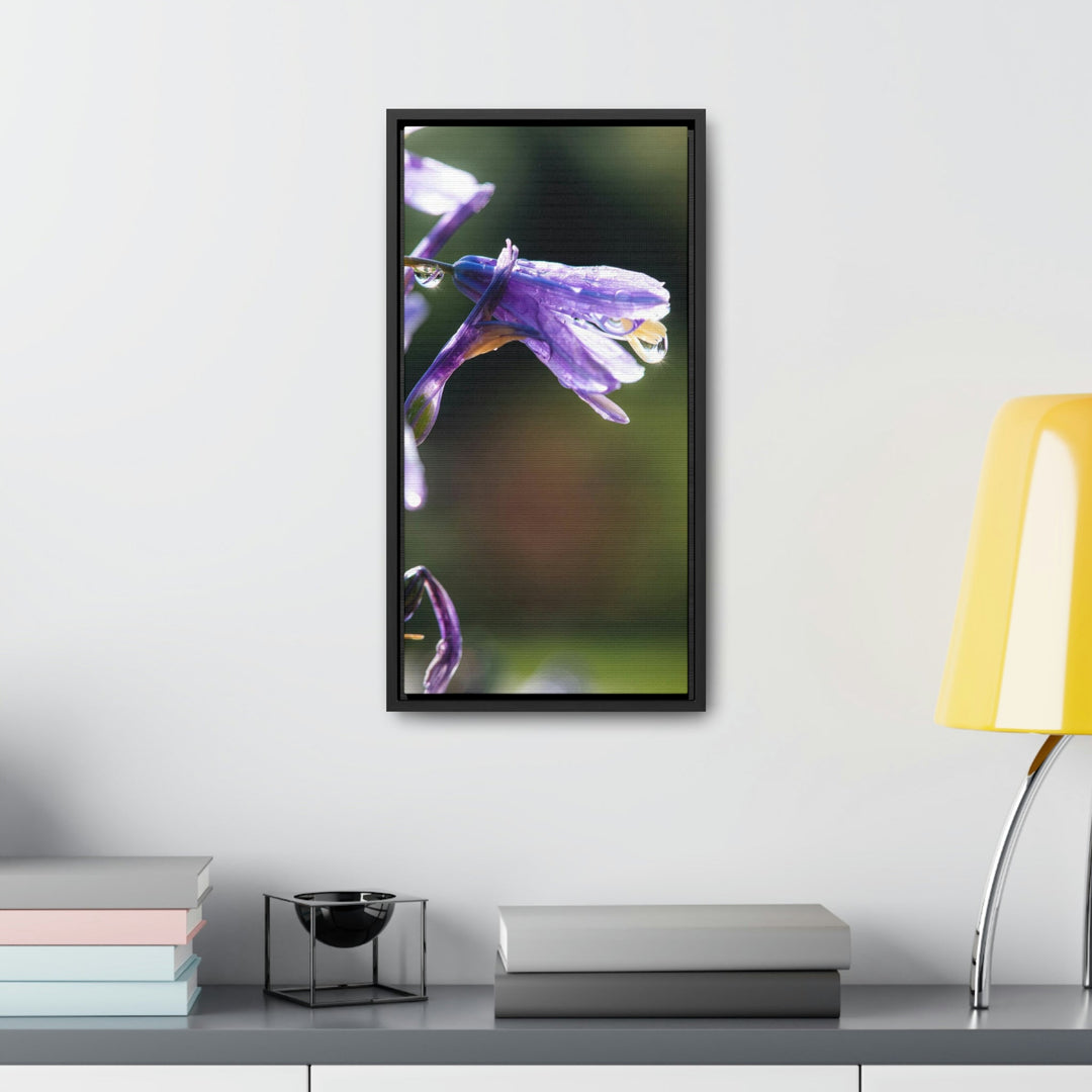 Purple Droplets - Canvas with Frame - Visiting This World