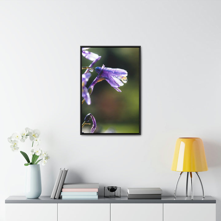 Purple Droplets - Canvas with Frame - Visiting This World