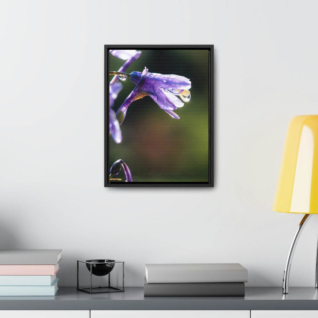 Purple Droplets - Canvas with Frame - Visiting This World