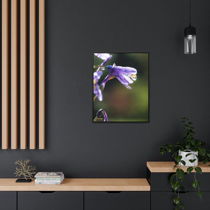 Purple Droplets - Canvas with Frame - Visiting This World