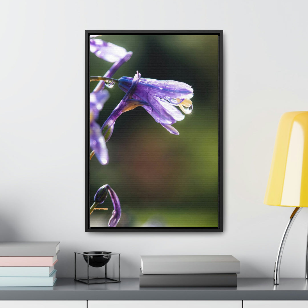 Purple Droplets - Canvas with Frame - Visiting This World