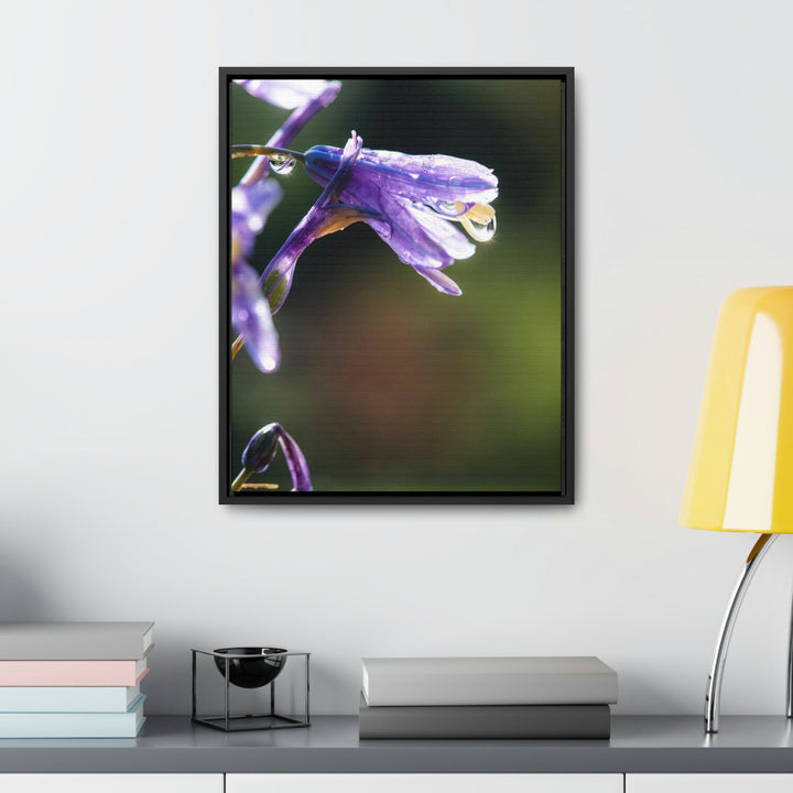 Purple Droplets - Canvas with Frame - Visiting This World