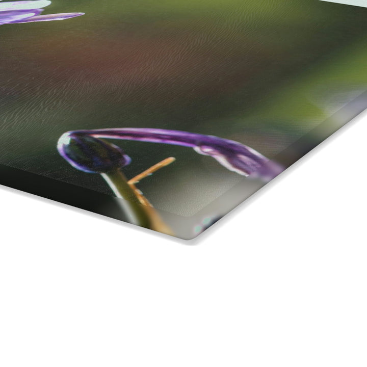 Purple Droplets - Glass Cutting Board - Visiting This World