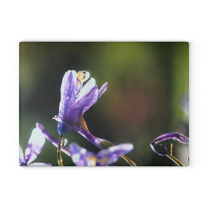 Purple Droplets - Glass Cutting Board - Visiting This World