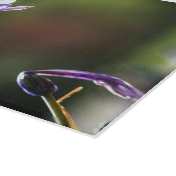 Purple Droplets - Glass Cutting Board - Visiting This World