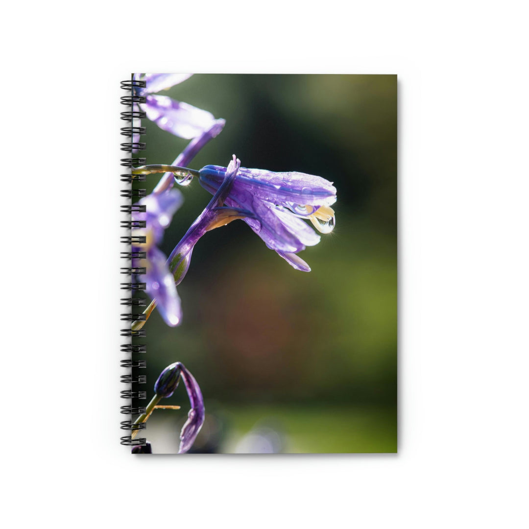 Purple Droplets - Spiral Ruled Line Notebook - Visiting This World