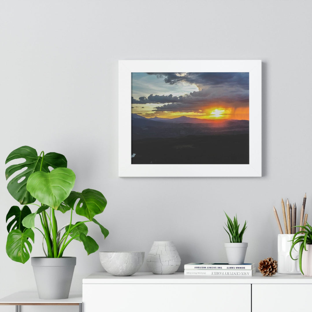 Rainy Sunset - Framed Print - Visiting This World