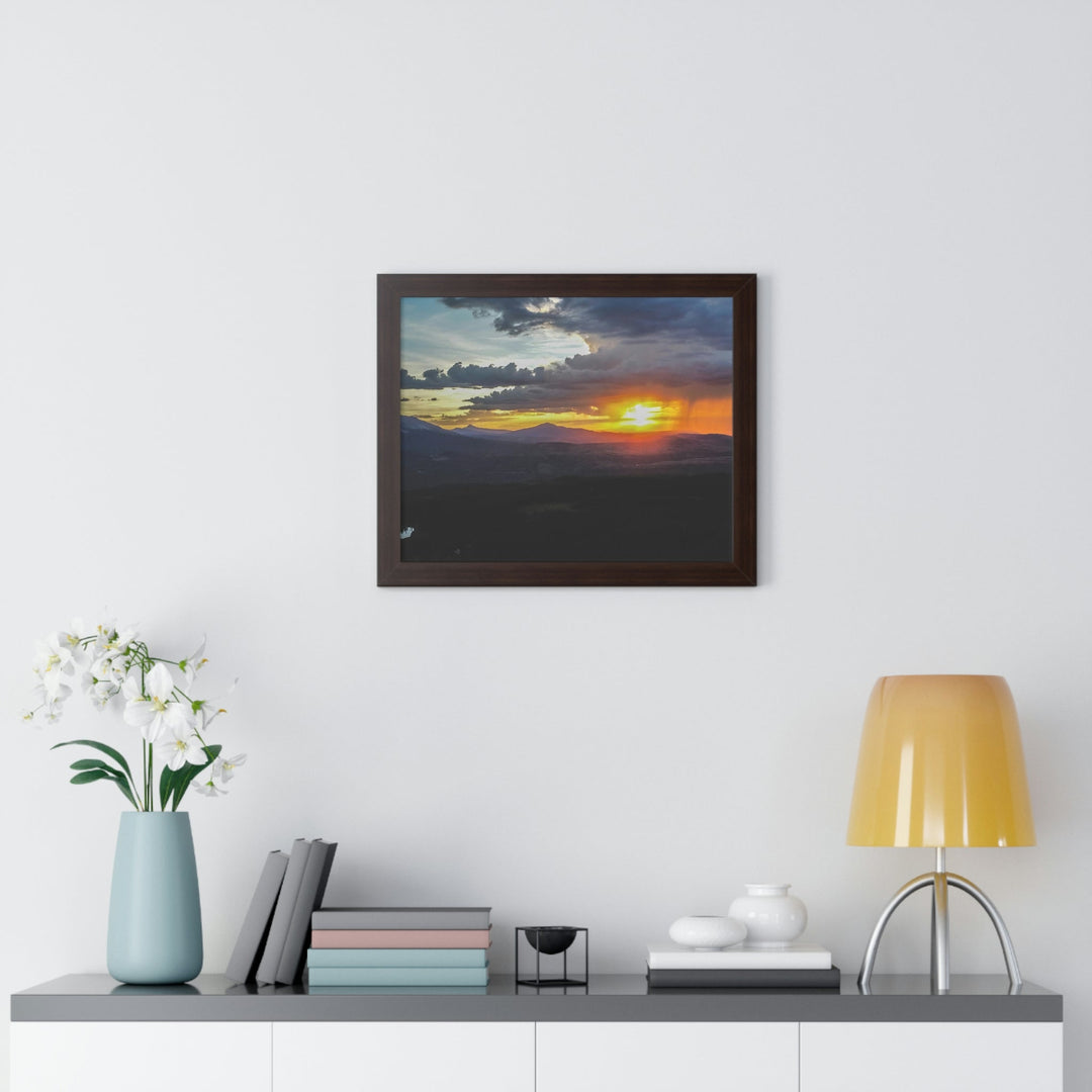 Rainy Sunset - Framed Print - Visiting This World