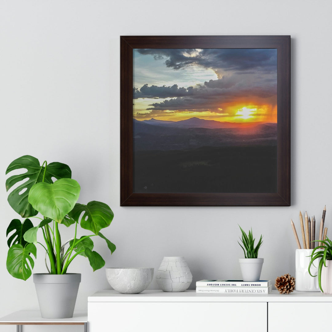 Rainy Sunset - Framed Print - Visiting This World