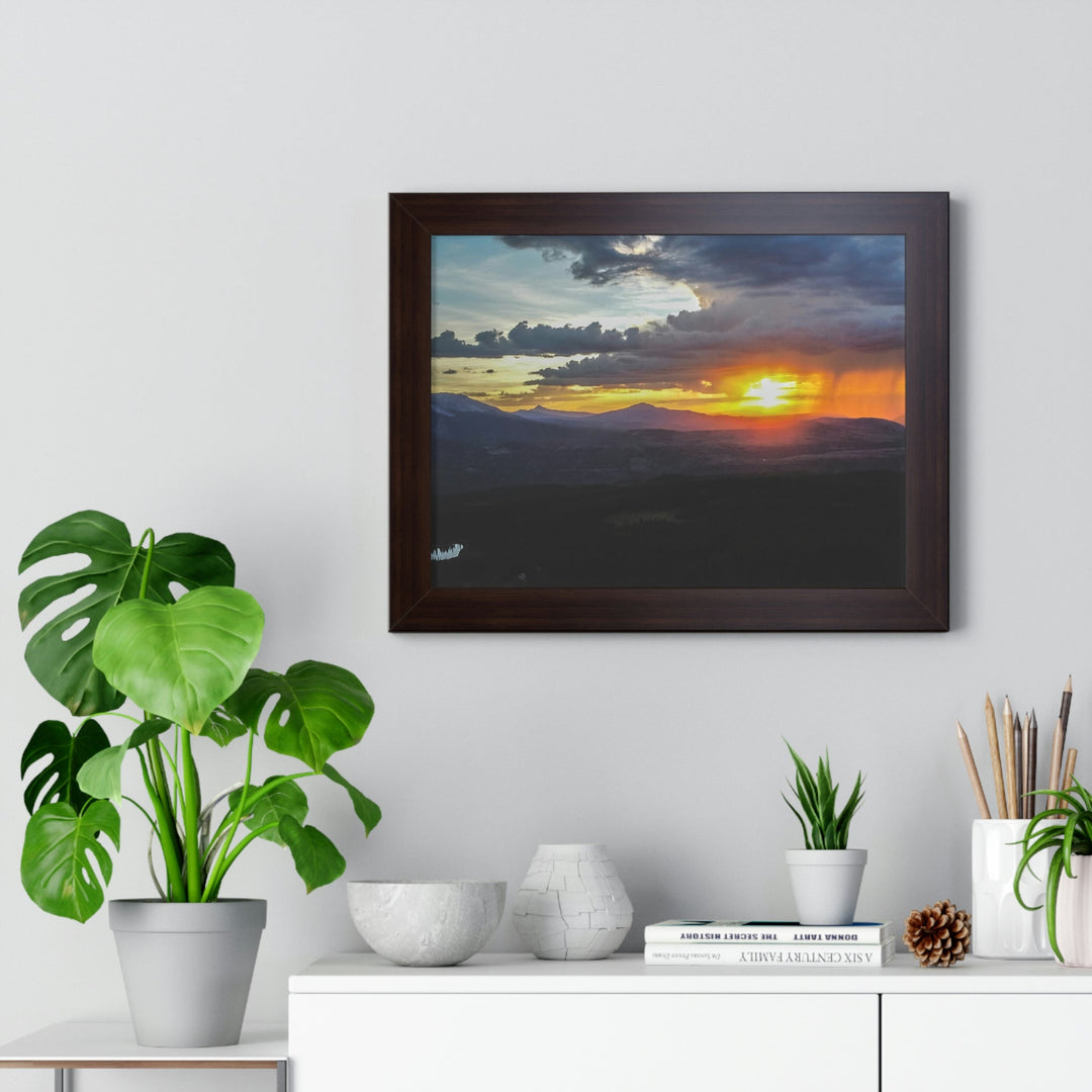 Rainy Sunset - Framed Print - Visiting This World