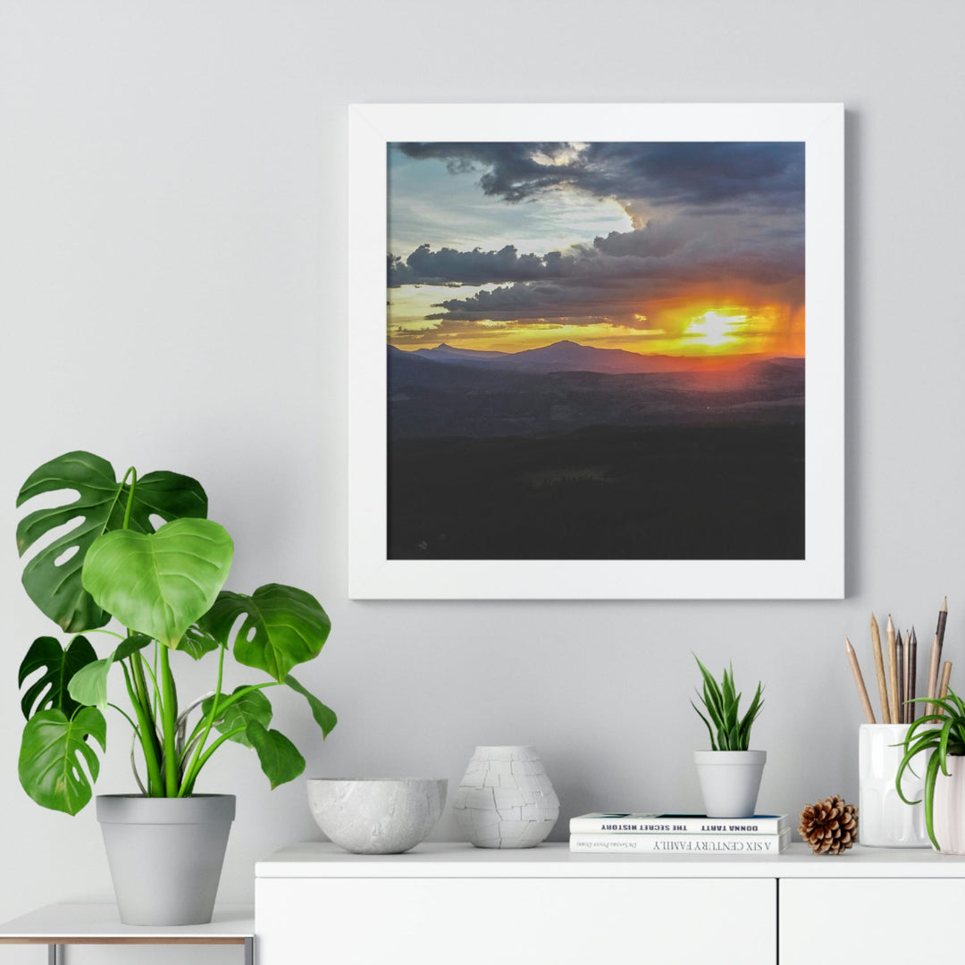 Rainy Sunset - Framed Print - Visiting This World