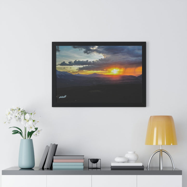 Rainy Sunset - Framed Print - Visiting This World