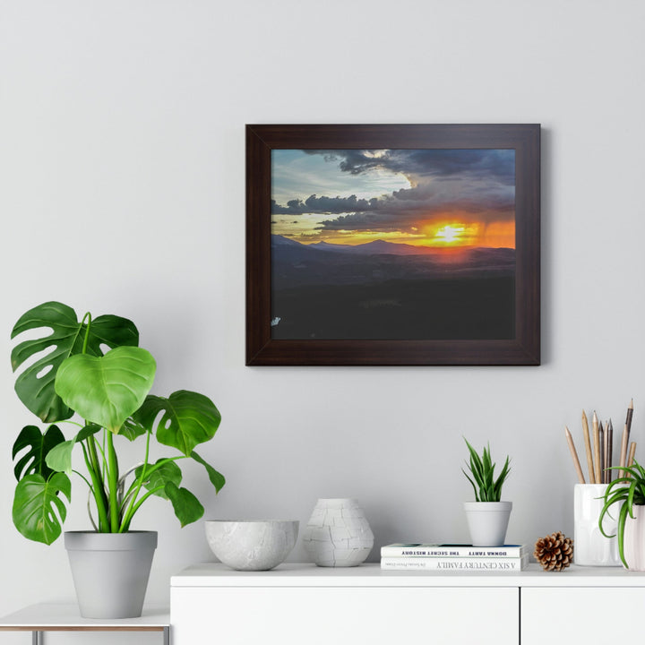 Rainy Sunset - Framed Print - Visiting This World