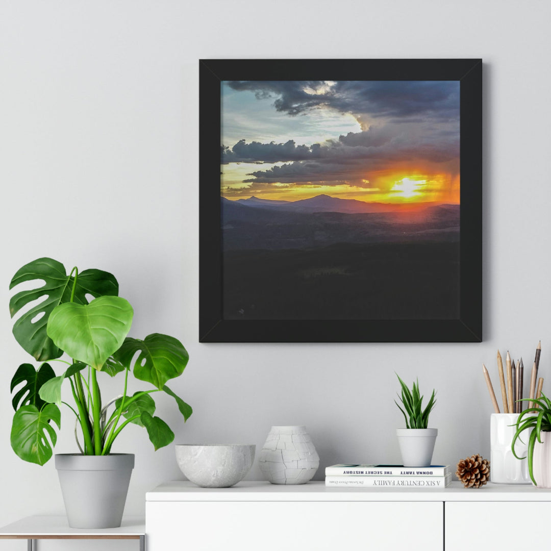 Rainy Sunset - Framed Print - Visiting This World