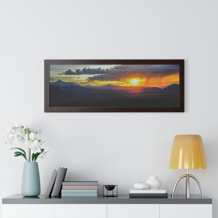 Rainy Sunset - Framed Print - Visiting This World