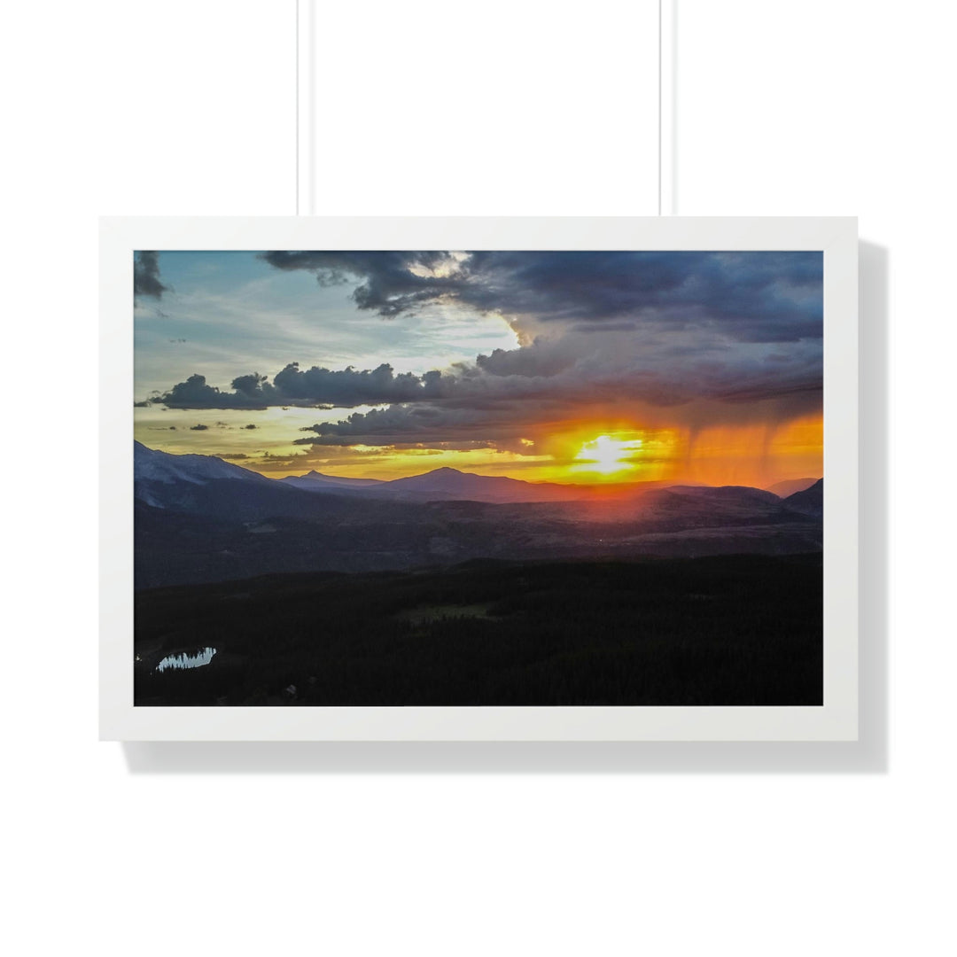 Rainy Sunset - Framed Print - Visiting This World