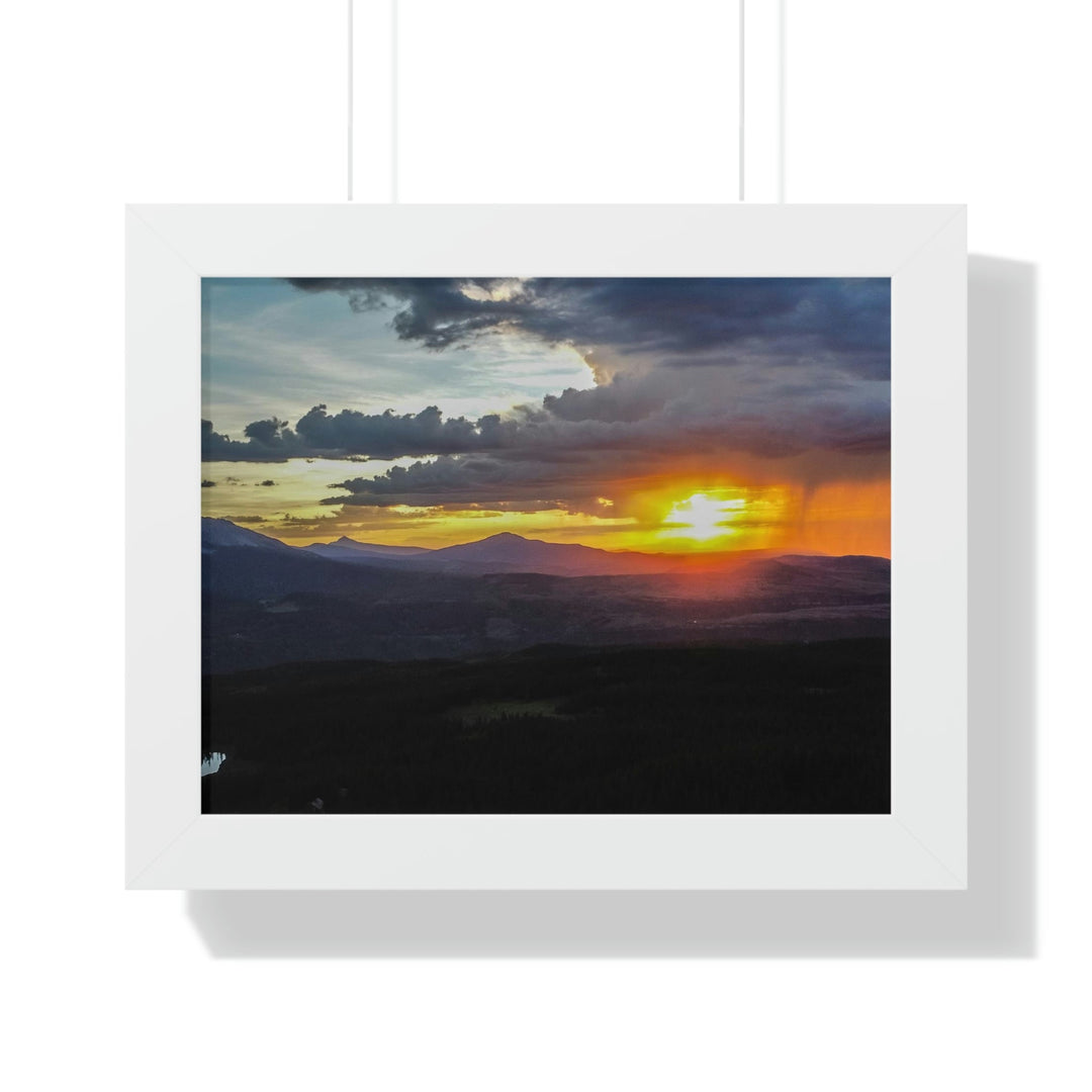 Rainy Sunset - Framed Print - Visiting This World