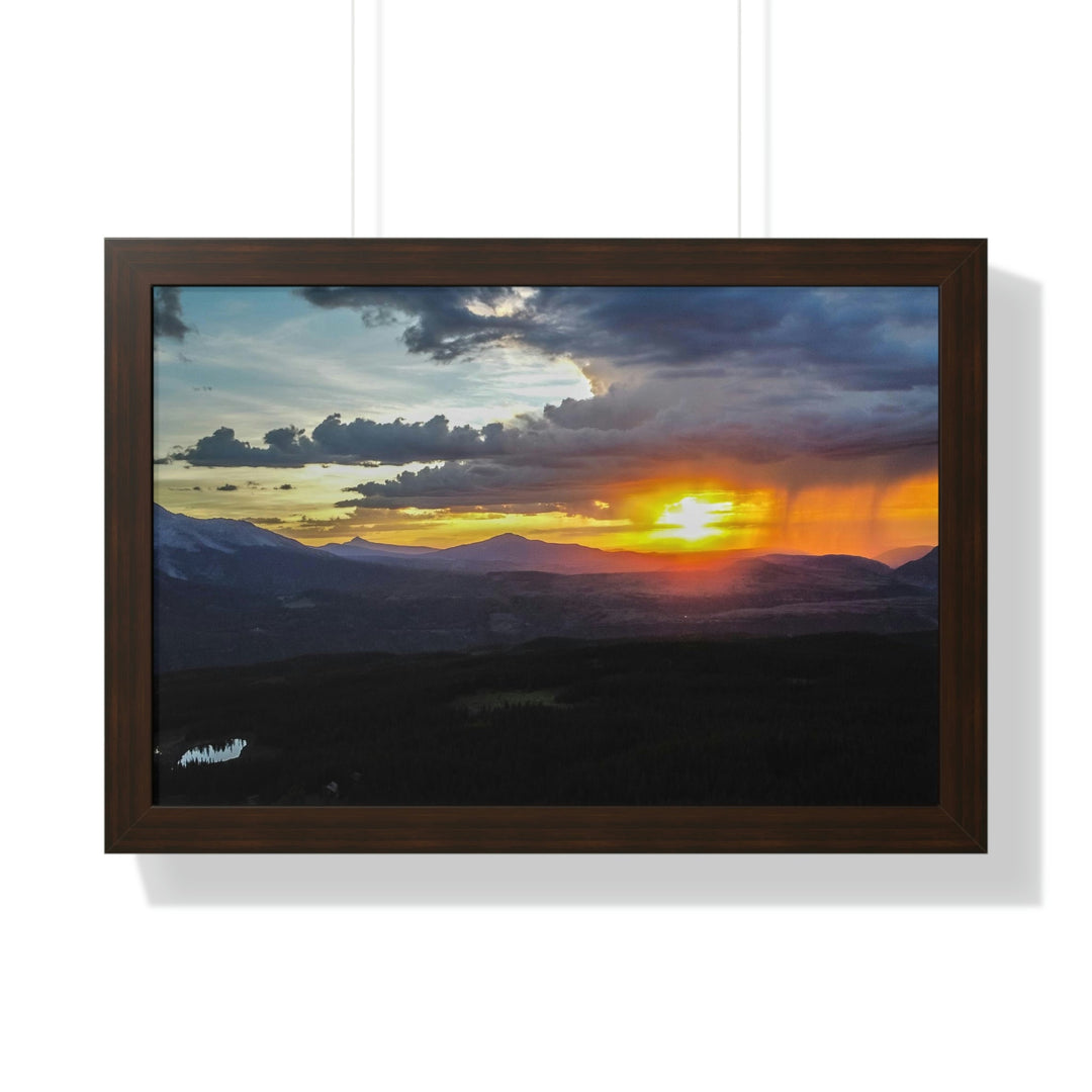 Rainy Sunset - Framed Print - Visiting This World