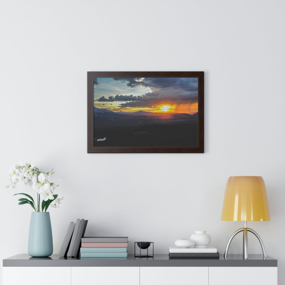 Rainy Sunset - Framed Print - Visiting This World