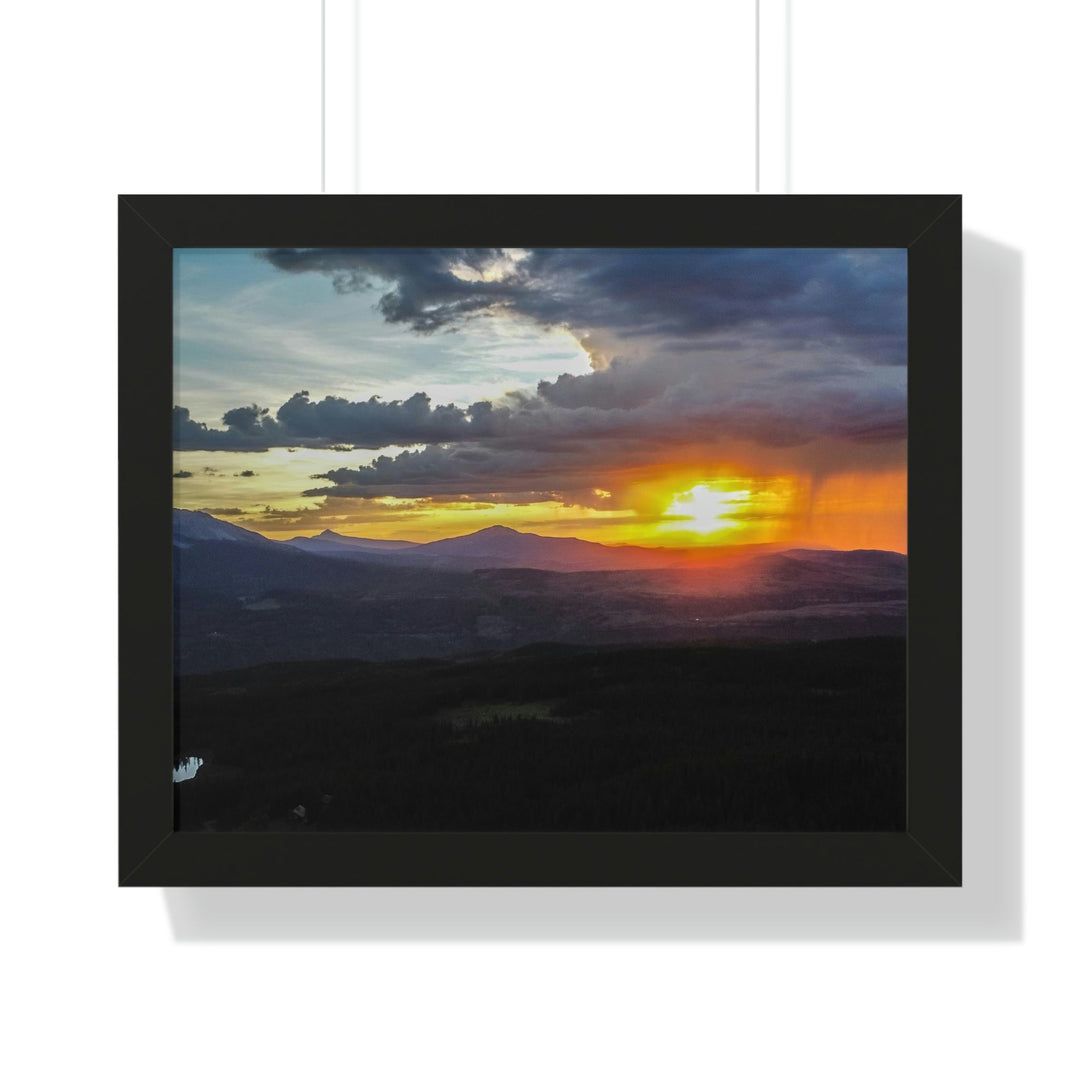 Rainy Sunset - Framed Print - Visiting This World