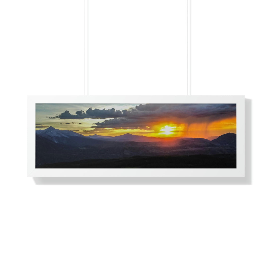 Rainy Sunset - Framed Print - Visiting This World