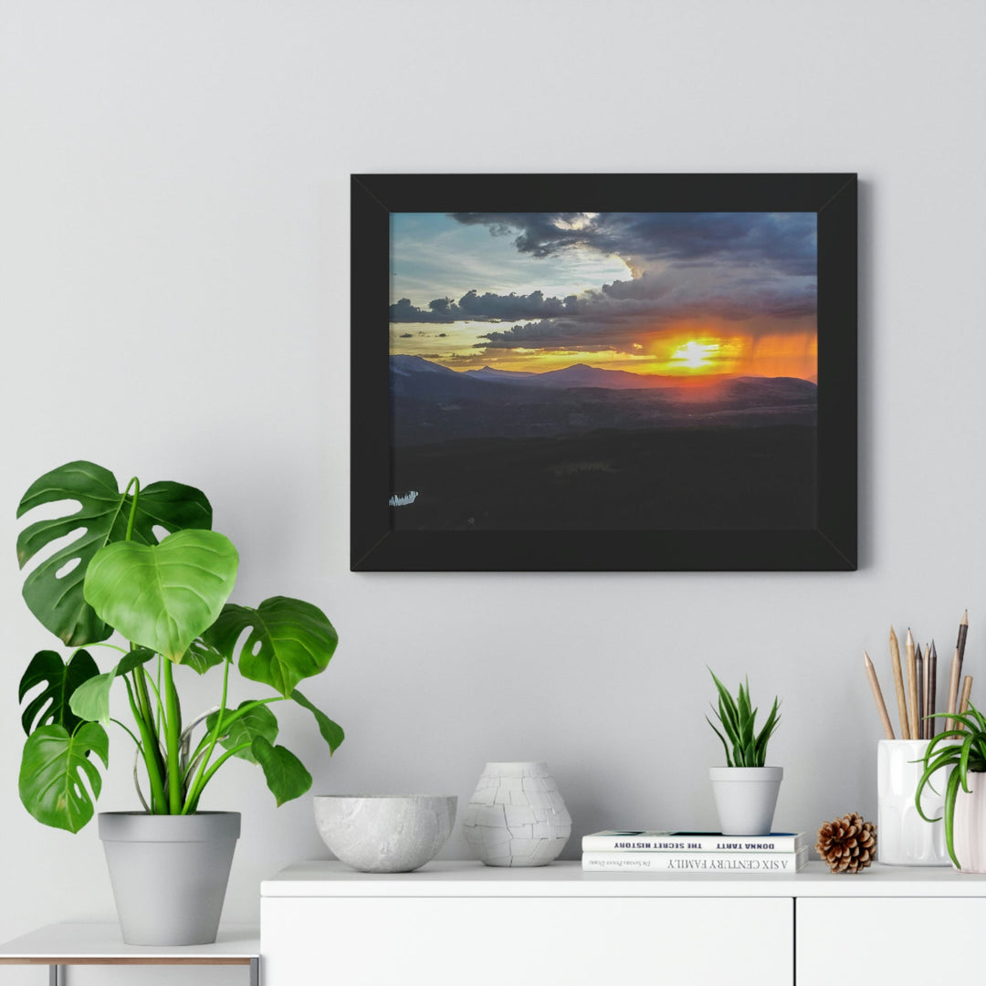 Rainy Sunset - Framed Print - Visiting This World