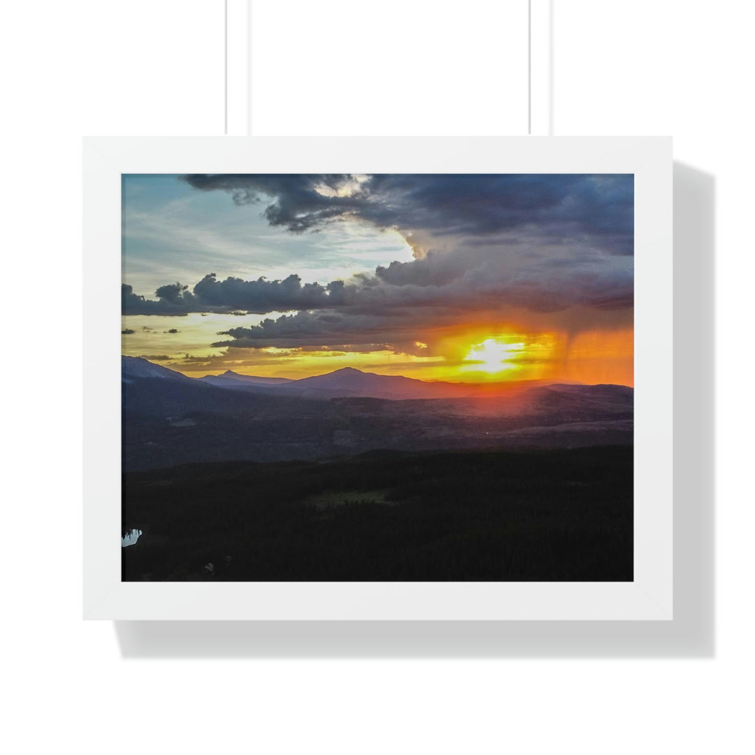 Rainy Sunset - Framed Print - Visiting This World