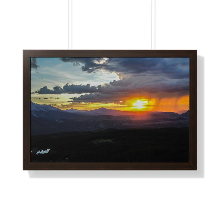 Rainy Sunset - Framed Print - Visiting This World