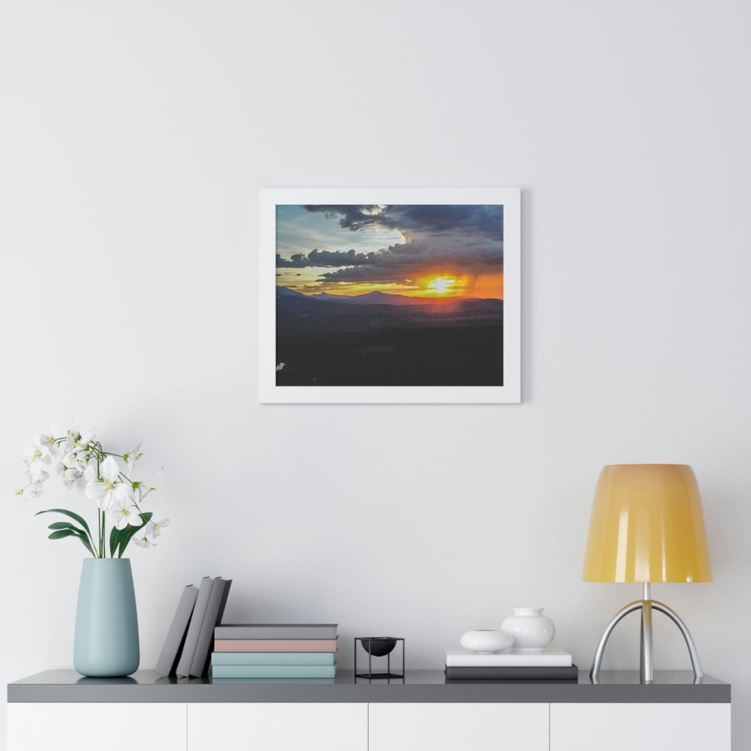 Rainy Sunset - Framed Print - Visiting This World