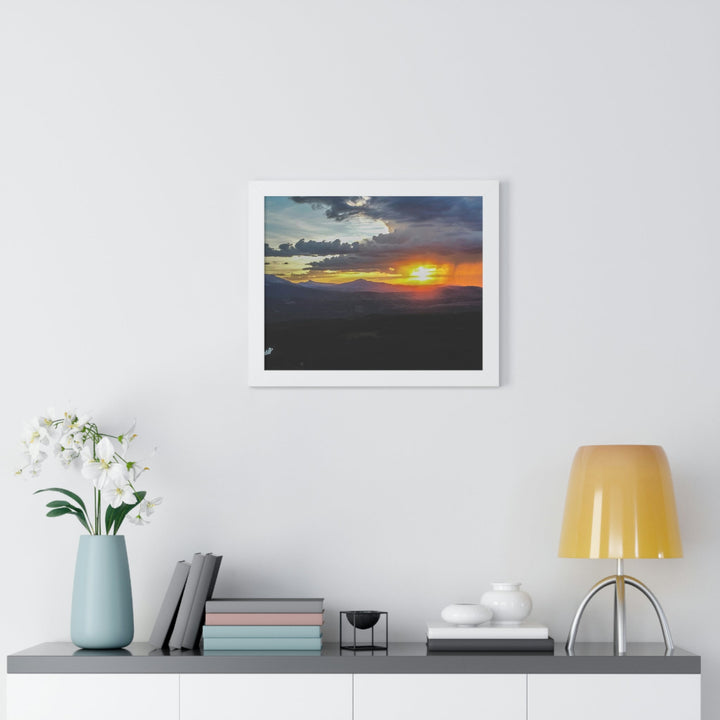 Rainy Sunset - Framed Print - Visiting This World