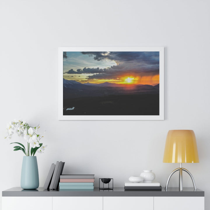 Rainy Sunset - Framed Print - Visiting This World