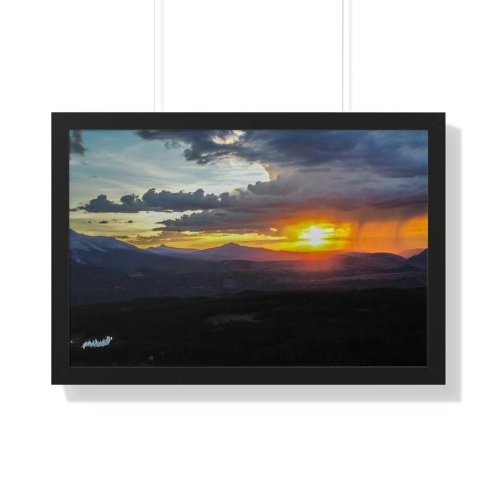 Rainy Sunset - Framed Print - Visiting This World