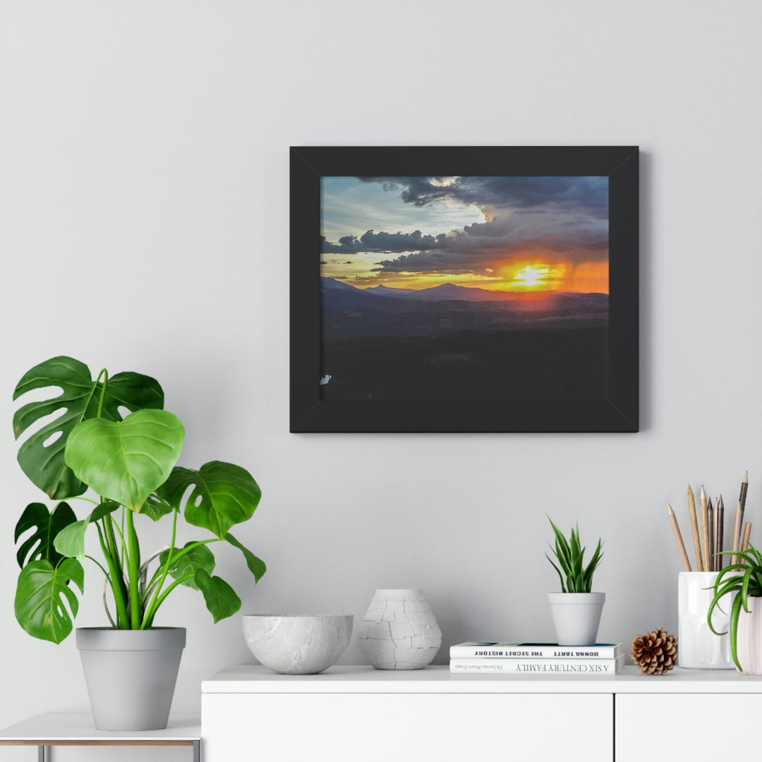 Rainy Sunset - Framed Print - Visiting This World