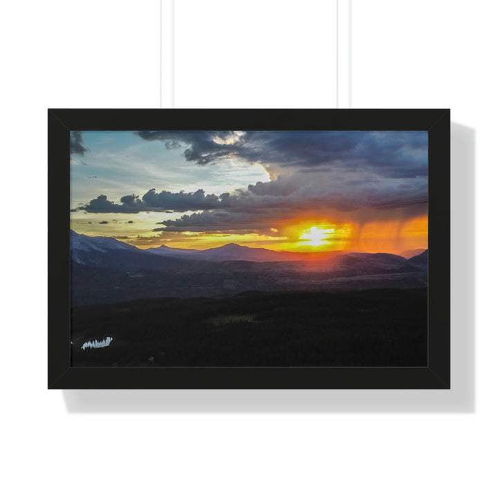 Rainy Sunset - Framed Print - Visiting This World