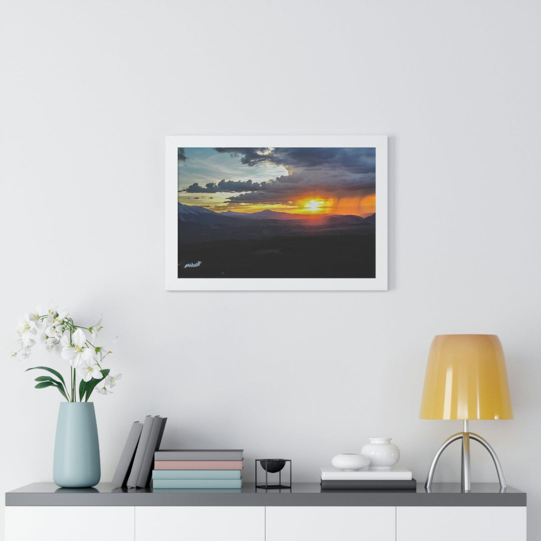 Rainy Sunset - Framed Print - Visiting This World