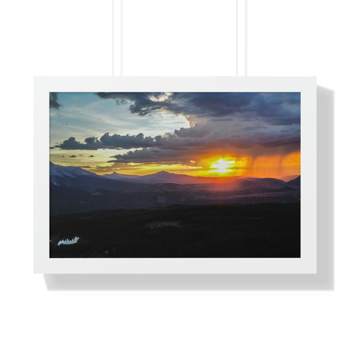 Rainy Sunset - Framed Print - Visiting This World