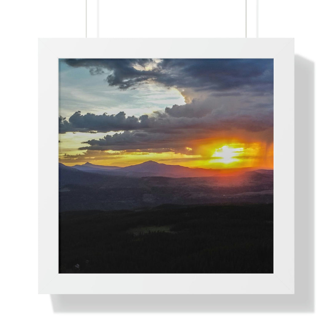 Rainy Sunset - Framed Print - Visiting This World