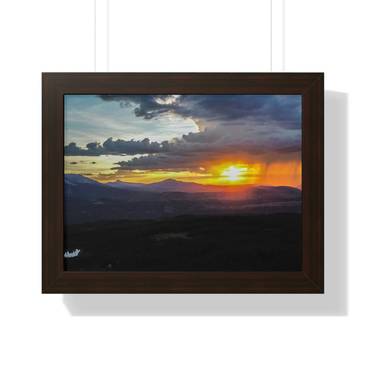 Rainy Sunset - Framed Print - Visiting This World