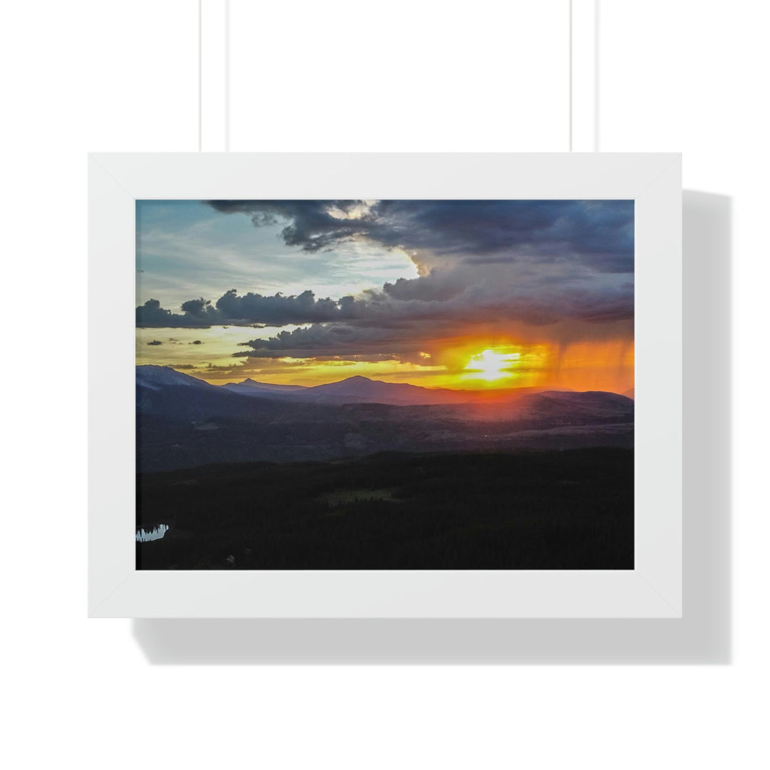 Rainy Sunset - Framed Print - Visiting This World