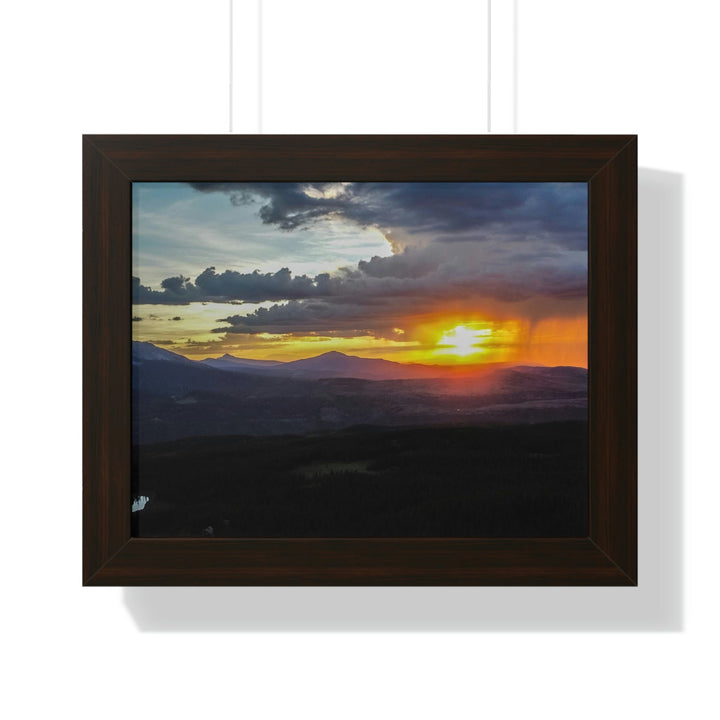 Rainy Sunset - Framed Print - Visiting This World