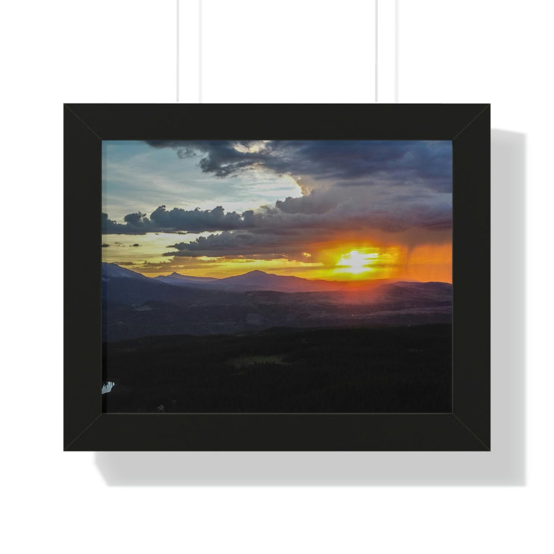 Rainy Sunset - Framed Print - Visiting This World