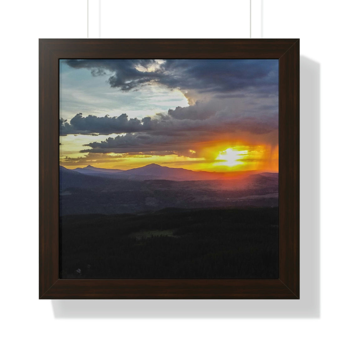 Rainy Sunset - Framed Print - Visiting This World