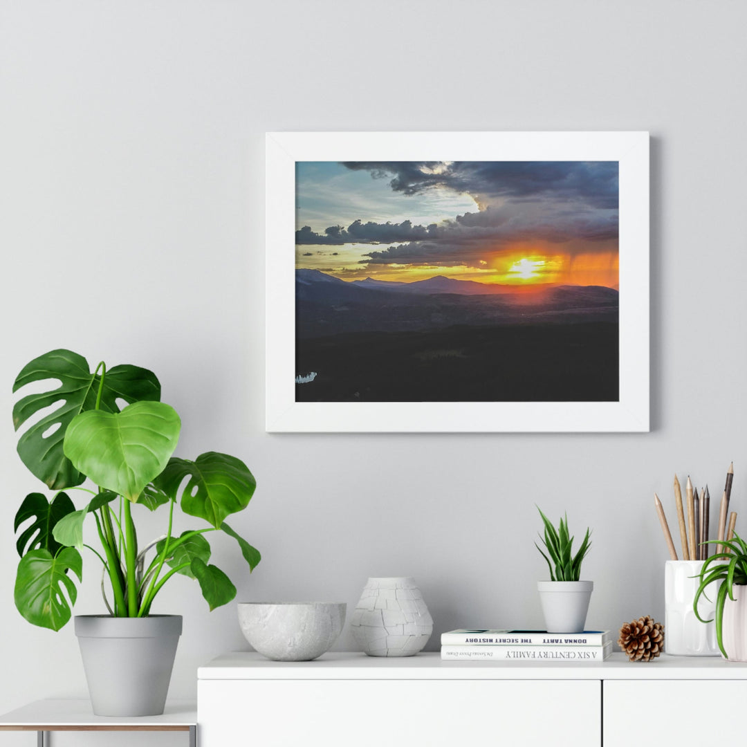 Rainy Sunset - Framed Print - Visiting This World