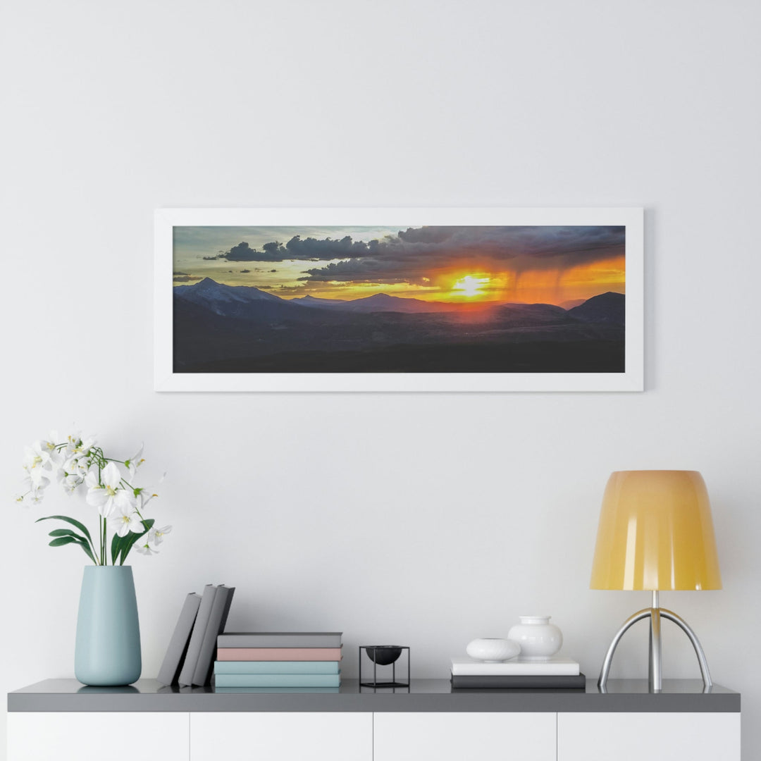 Rainy Sunset - Framed Print - Visiting This World