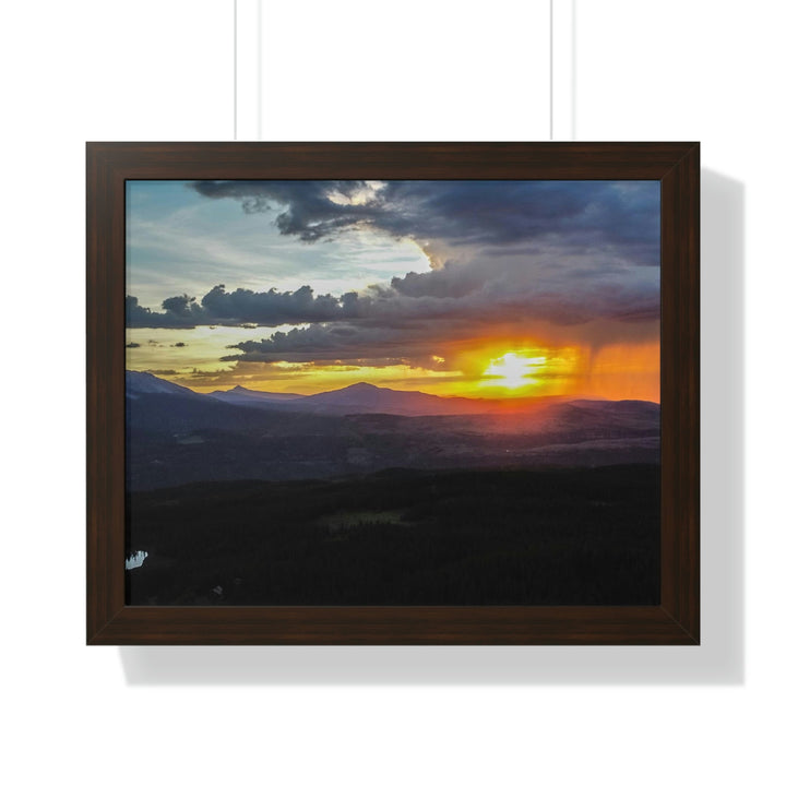 Rainy Sunset - Framed Print - Visiting This World