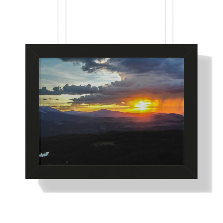 Rainy Sunset - Framed Print - Visiting This World