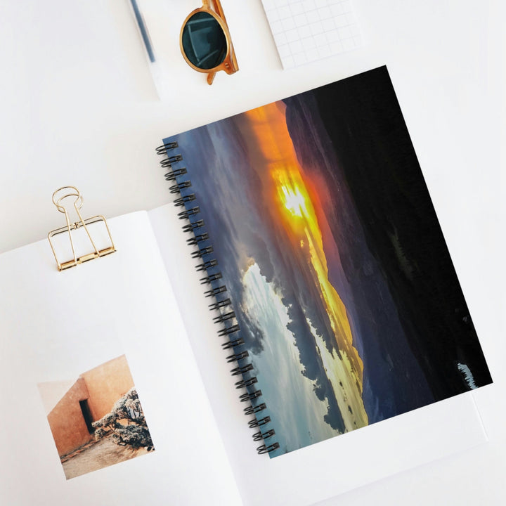 Rainy Sunset - Spiral Ruled Line Notebook - Visiting This World